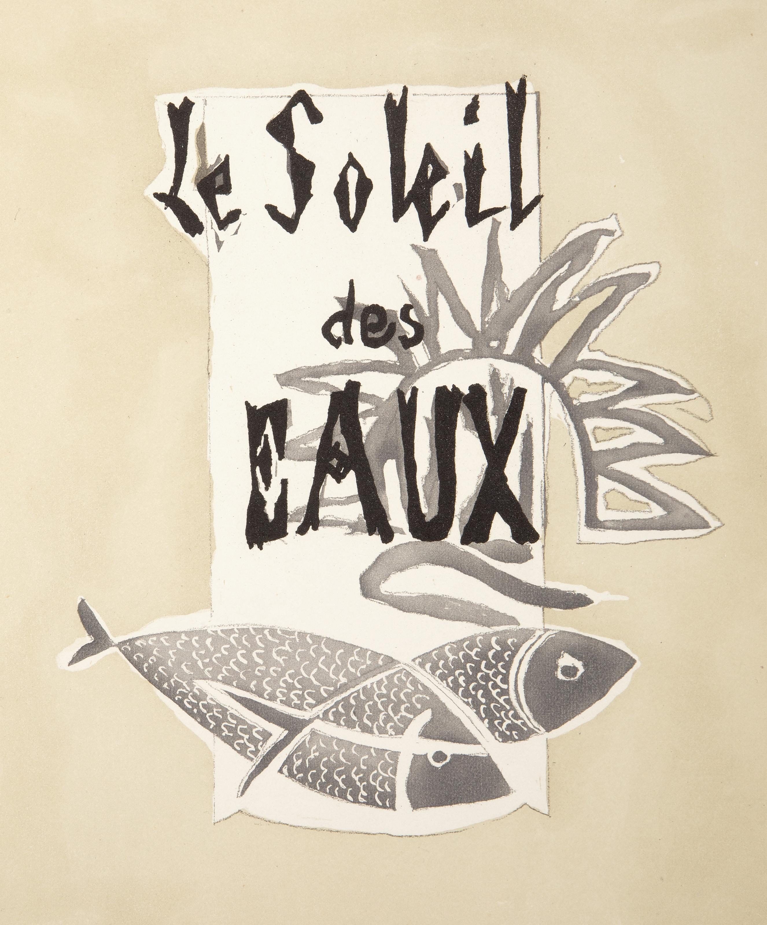  Georges Braque, Französisch (1882 - 1963) - Le Soleil Des Eaux (Vallier 47), Jahr: 1949, Medium: Radierung auf BFK Rives, Bildformat: 7.25 x 6 inches, Format: 11 x 8.75 in. (27.94 x 22.23 cm), Drucker: Lacouriere, Paris, Verleger: H. Matarasso,