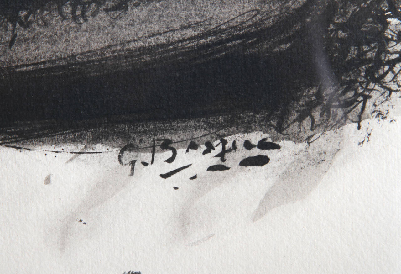 Les Pommes from Espace, litografia moderna incorniciata di Georges Braque in vendita 1