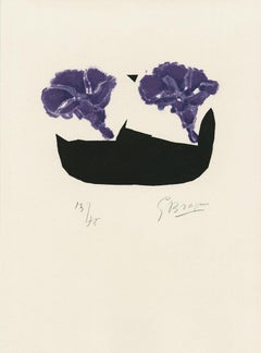 Les volubilis - Moderno, Litografía, Abstracto, Flor, Planta, Naturaleza
