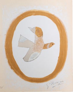 "L'oiseau de sables (Bird of the Sands)" contemporary animal bright signed