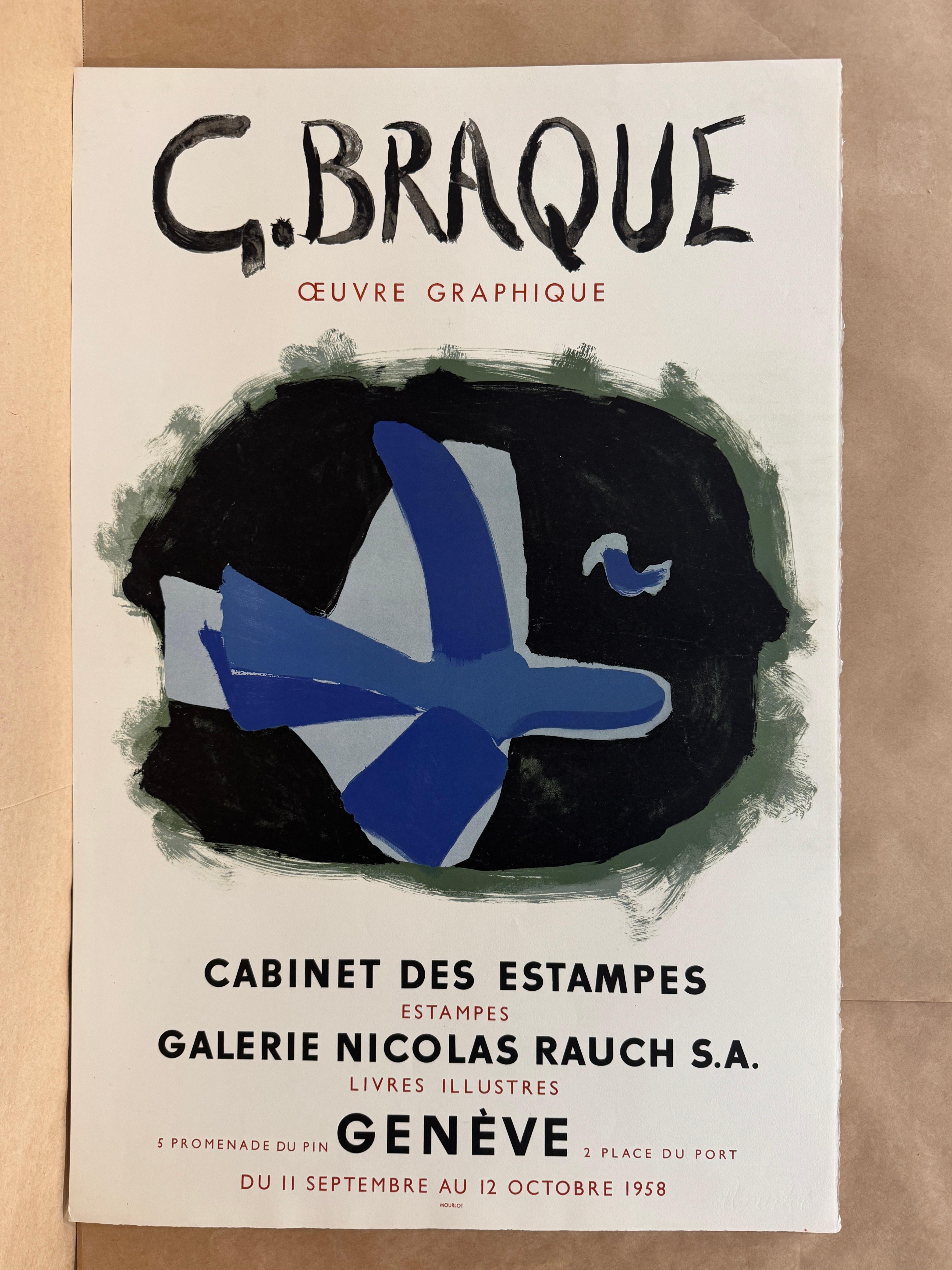 L'Oiseau des forêts - Galerie Nicolas Rauch (after) Georges Braque, 1958 in vendita 1