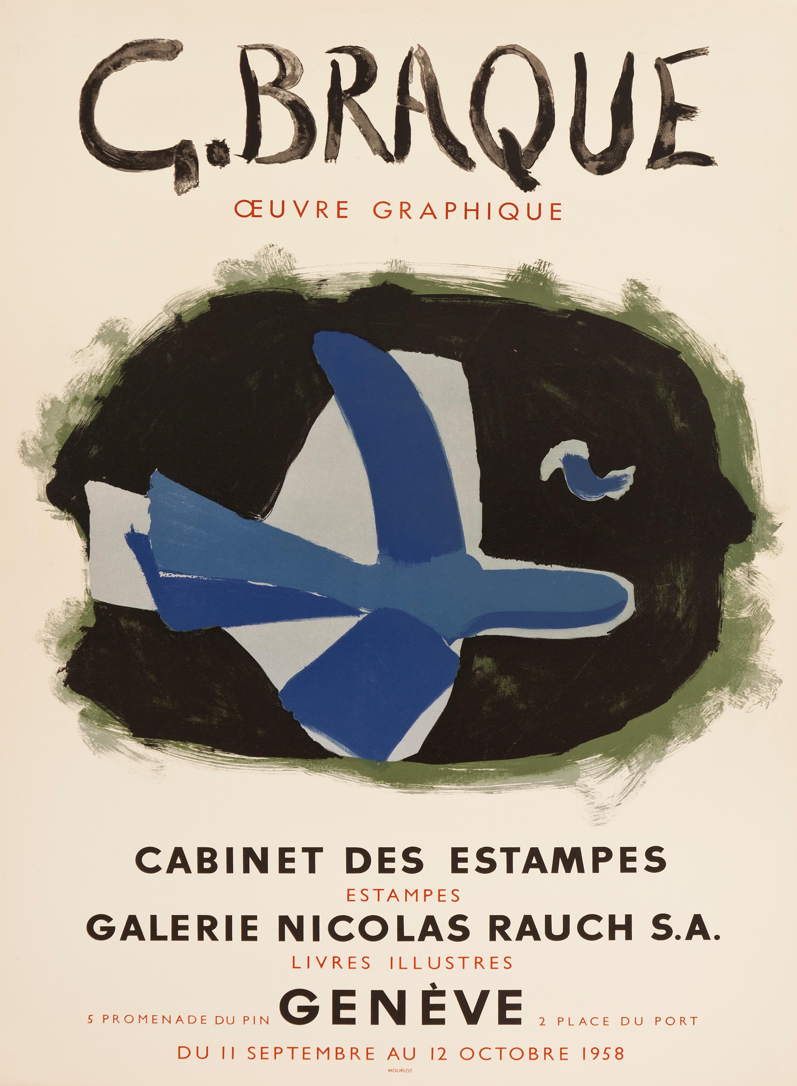 L'Oiseau des forêts - Galerie Nicolas Rauch nach Georges Braque, 1958