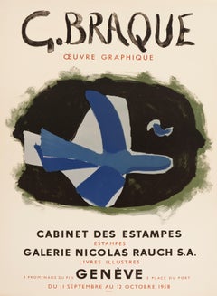 Vintage L'Oiseau des forêts - Galerie Nicolas Rauch after Georges Braque, 1958
