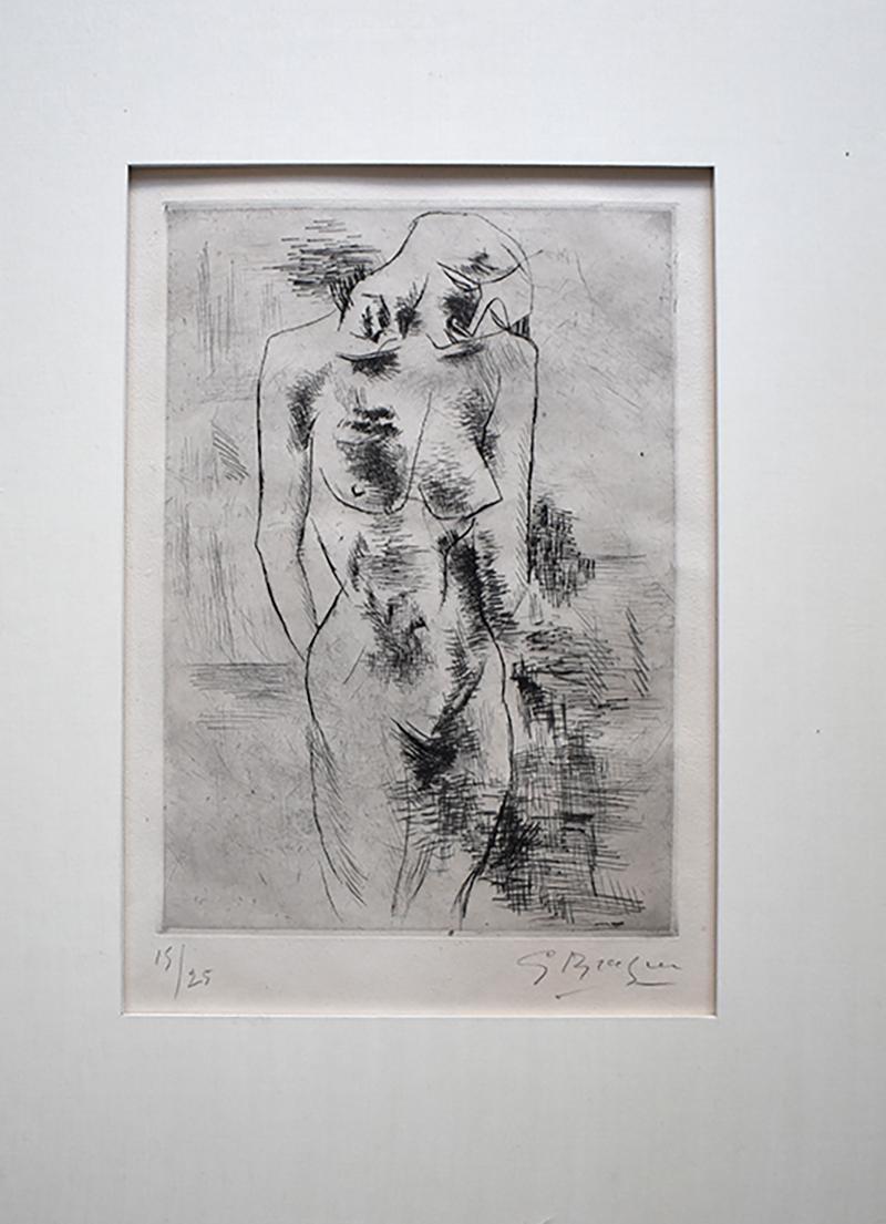 Étude d'un nu (nu) - Print de Georges Braque