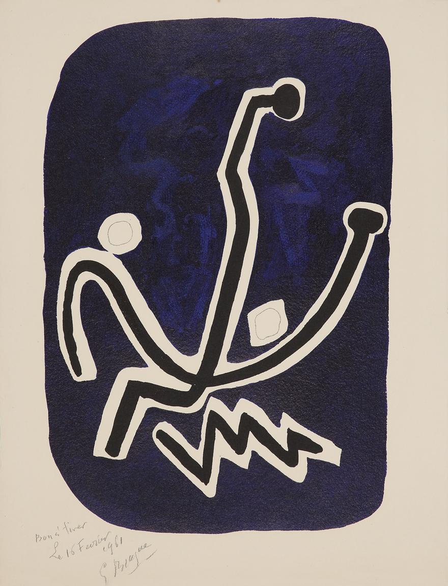 Oiseau de nuit noir - Moderno, xilografia, uccello, notte