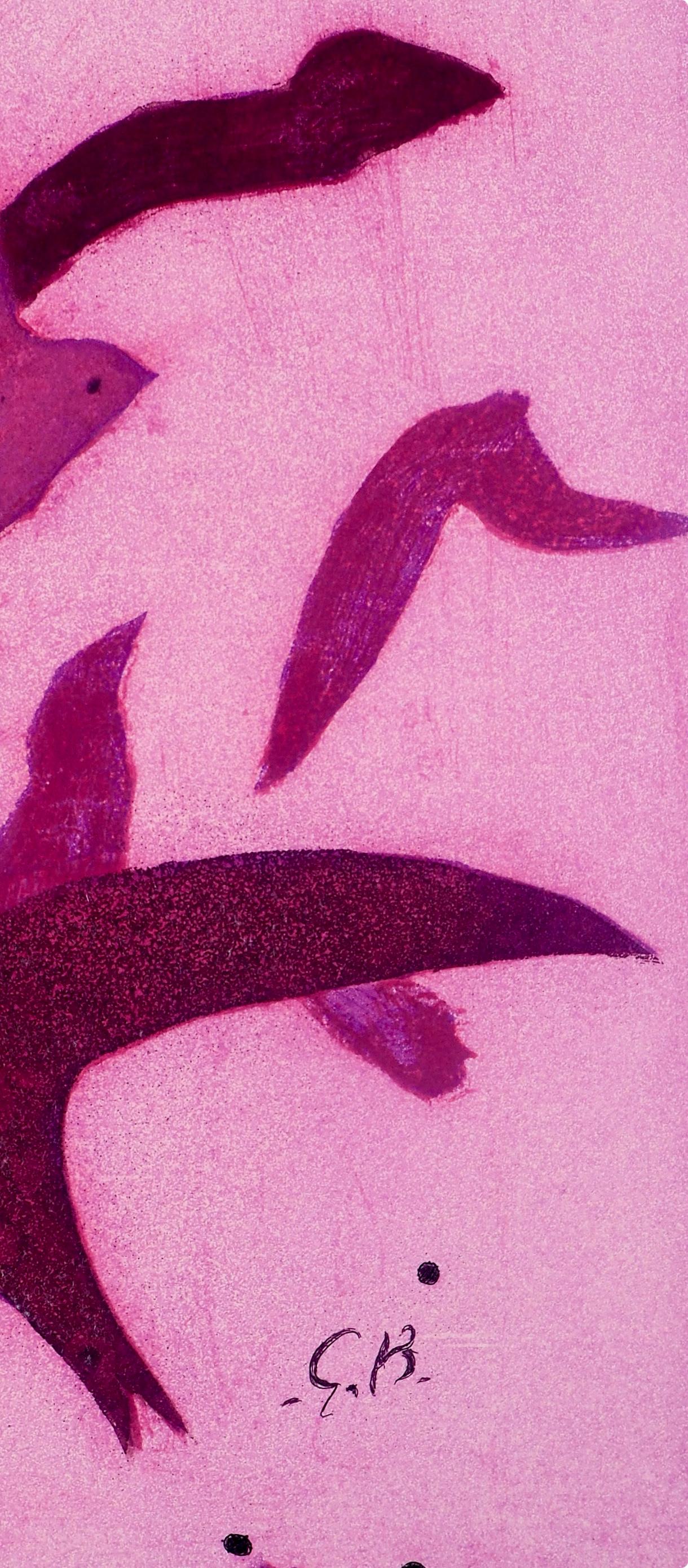 Oiseaux, Rose (Vallier 183), Paroles peintes I, Georges Braque en vente 1
