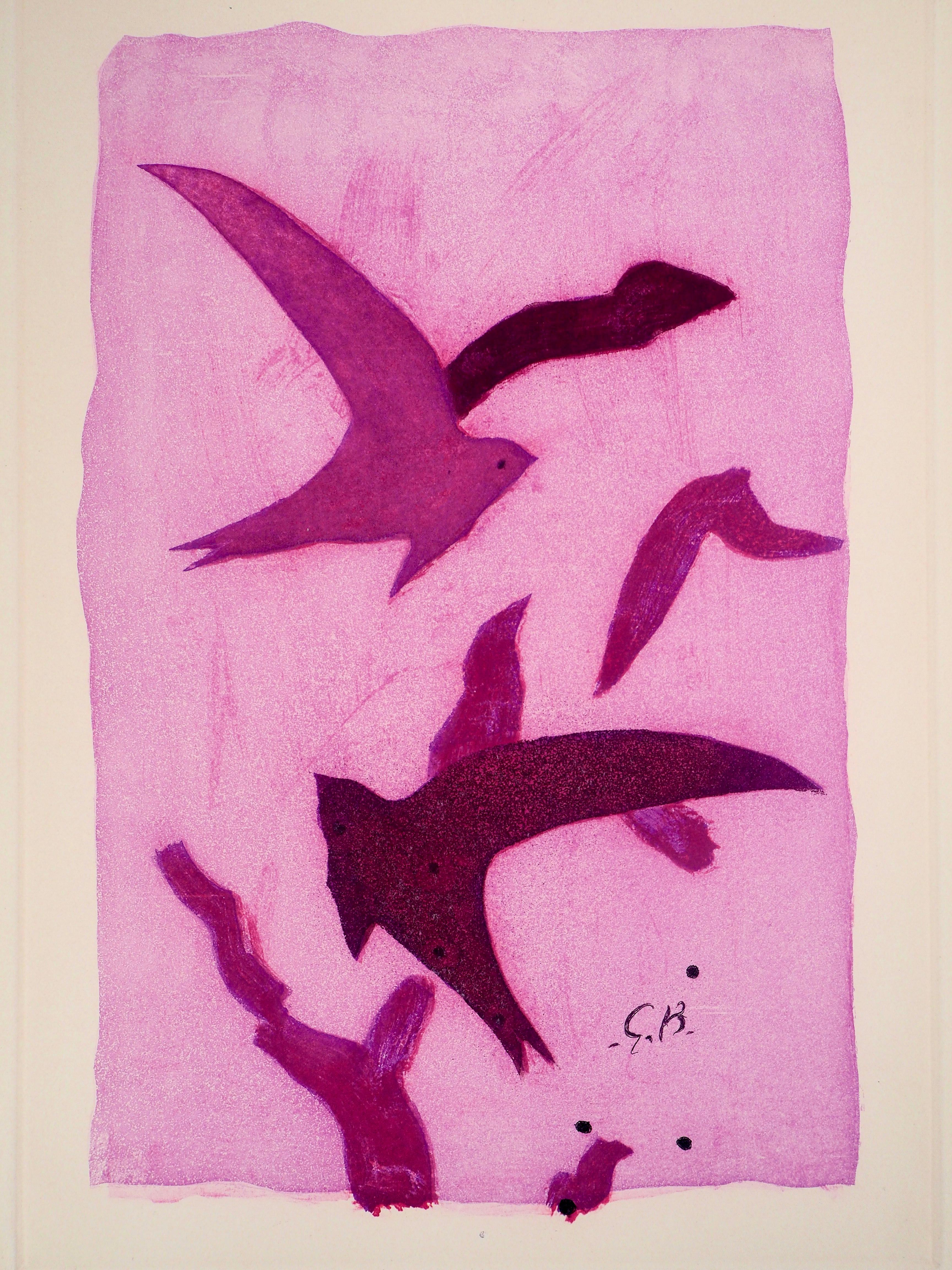 Oiseaux, Rose (Vallier 183), Paroles peintes I, Georges Braque en vente 4