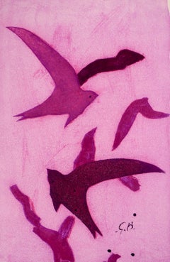 Oiseaux, Rose (Vallier 183), Paroles peintes I, Georges Braque