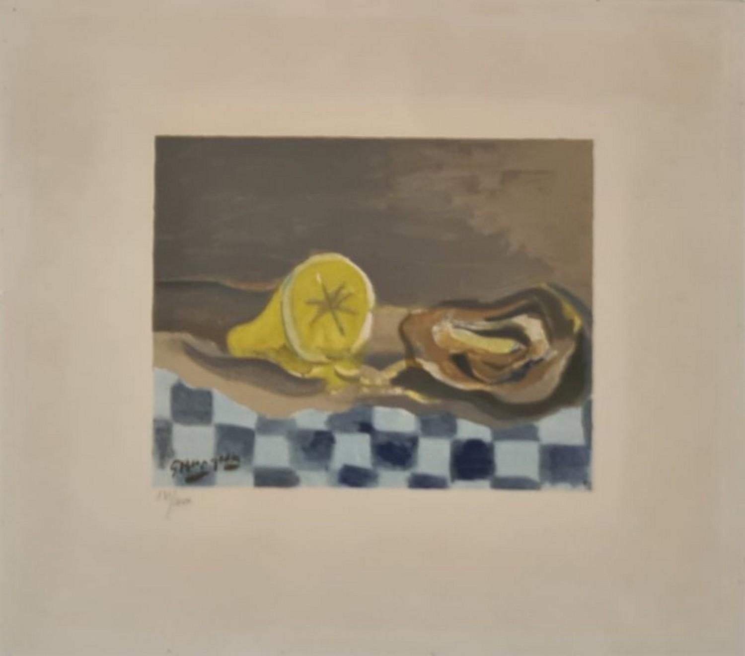 Georges Braque Abstract Print - Oyster and lemon 