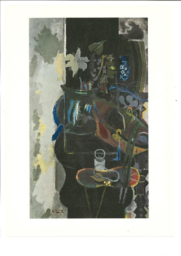 Paris: Der Chauldron aus Derriere Le Miroir Nr. 155 ist eine gemischte Lithographie von George Braque aus dem Jahr 1965.

Das Bild stammt aus der Kunstzeitschrift Derriere Le Miroir. Gedruckt bei Ateliers de Maeght, Paris, 1965.

Guter Zustand bis