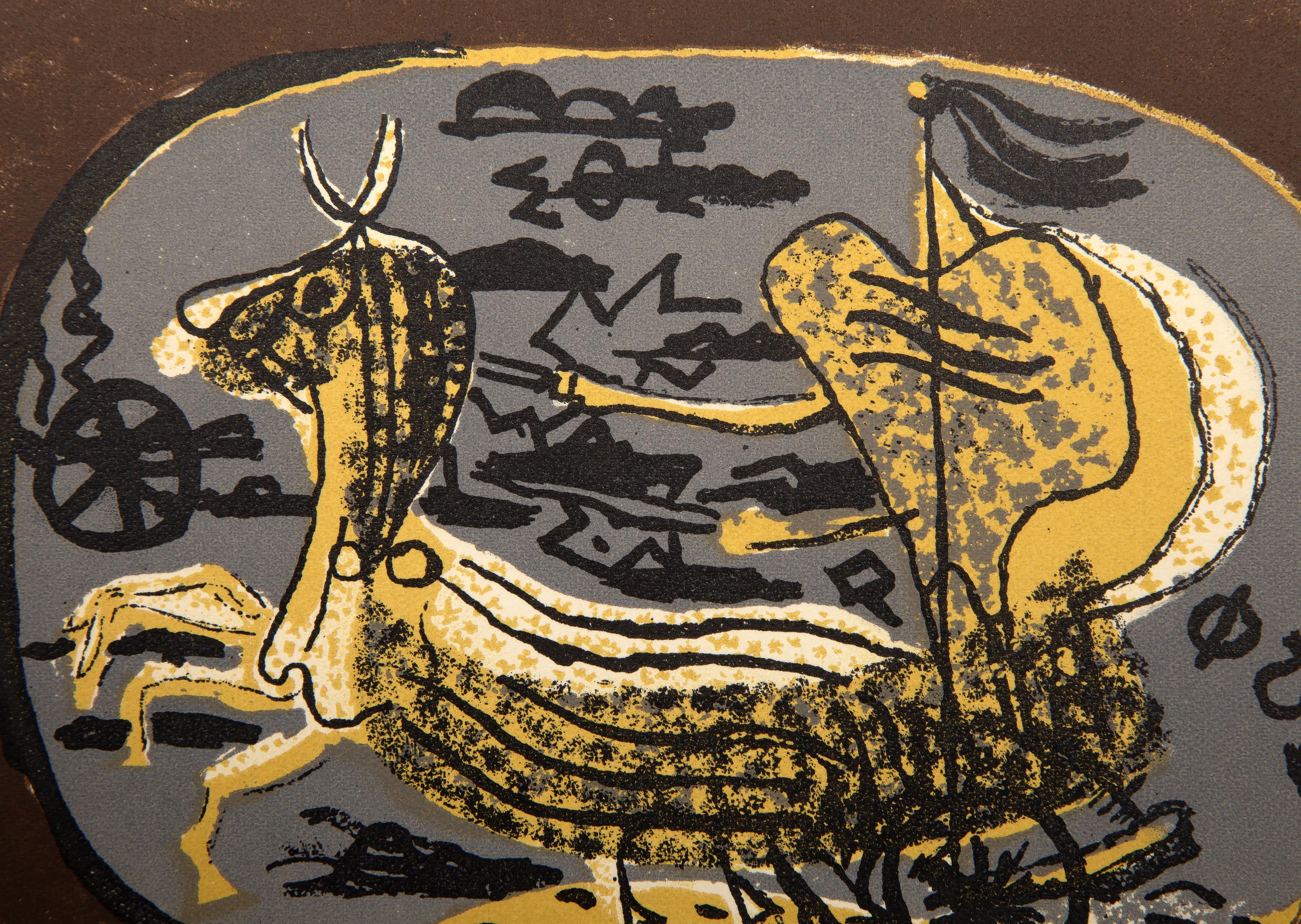 Phaéton, Modern Offset Lithograph by Georges Braque For Sale 1