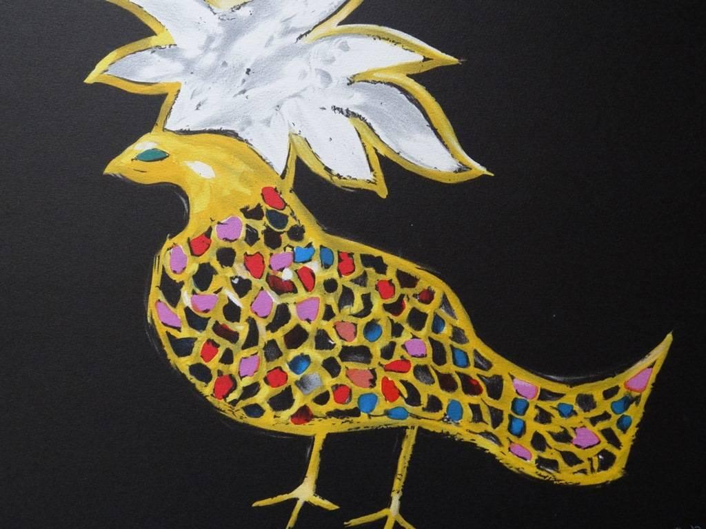 Phoenix : Bird in Fire - Lithograph - Limited /399 copies - Cubist Print by Georges Braque