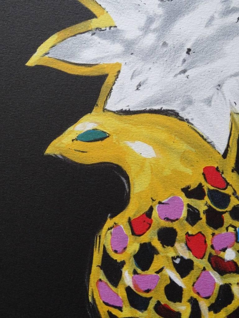 Phoenix : Bird in Fire - Lithograph - Limited /399 copies - Black Animal Print by Georges Braque
