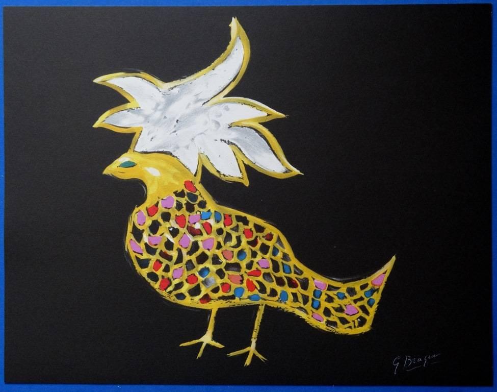 Georges Braque Animal Print - Phoenix : Bird in Fire - Lithograph - Limited /399 copies