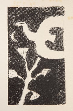 Vintage Poesie de mots inconnus, Lithograph by Georges Braque
