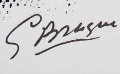 Profil de Femme, litografia moderna incorniciata di Georges Braque