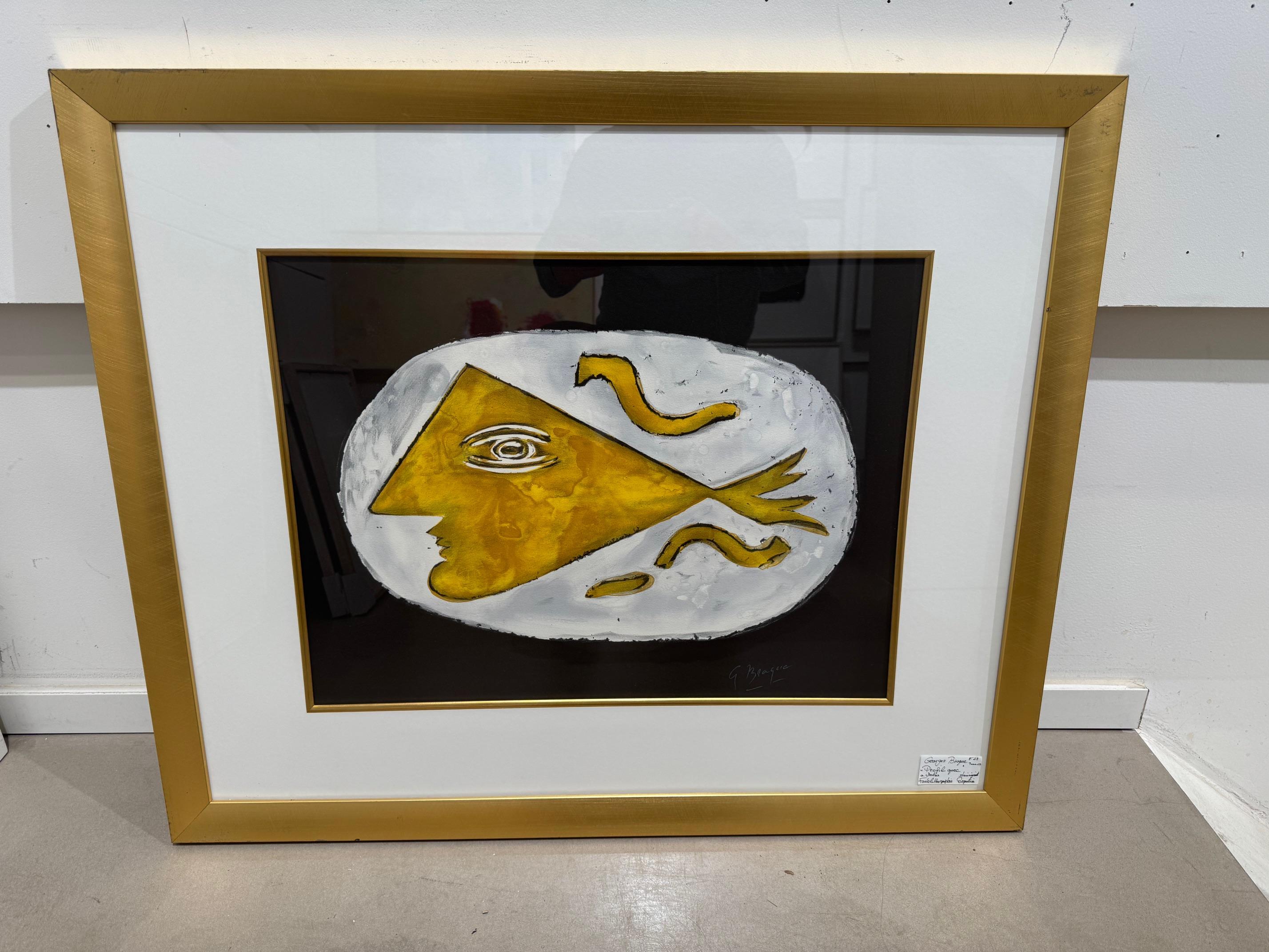 Profil Grec - litografia moderna originale del modernista classico Georges Braque in vendita 7