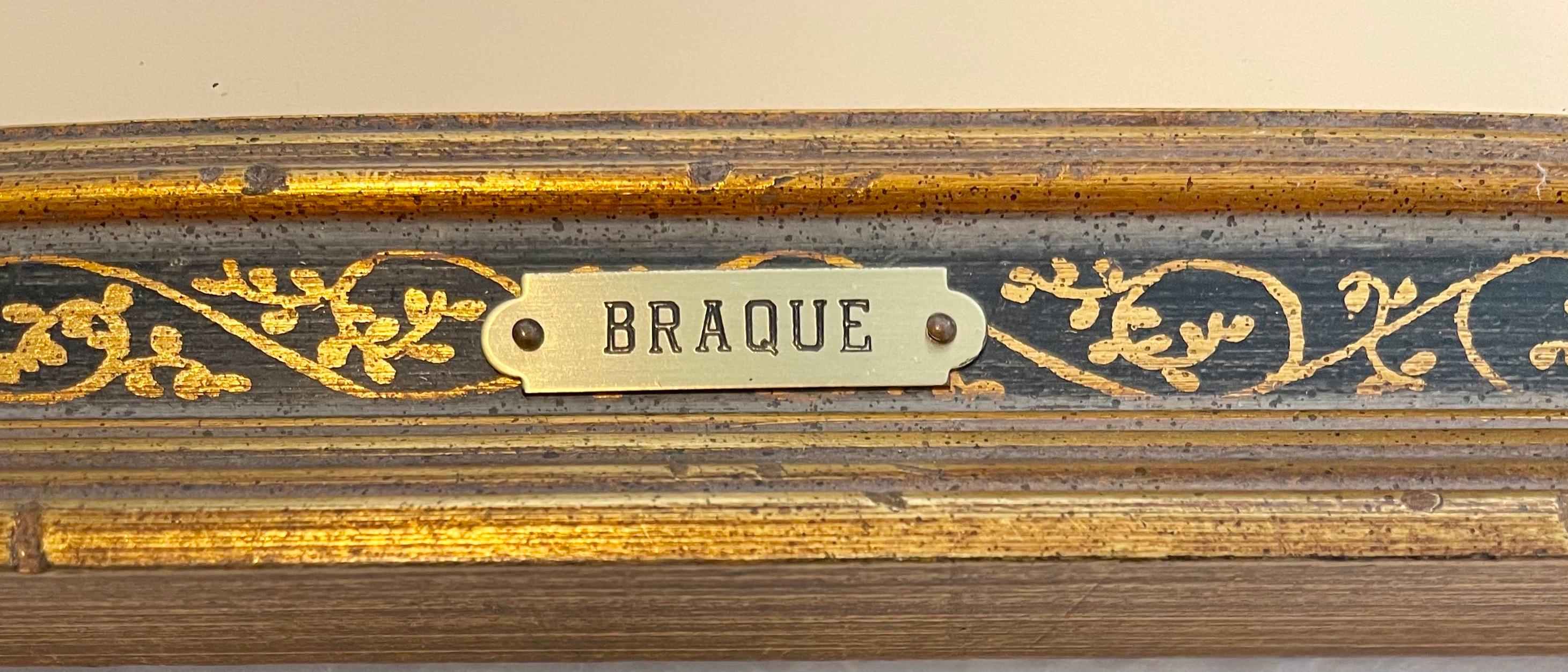 Seltene blattprägungsgeprägte Radierung aus 18 Karat Gold nach Georges Braque L''Oiseau d''Or im Angebot 5