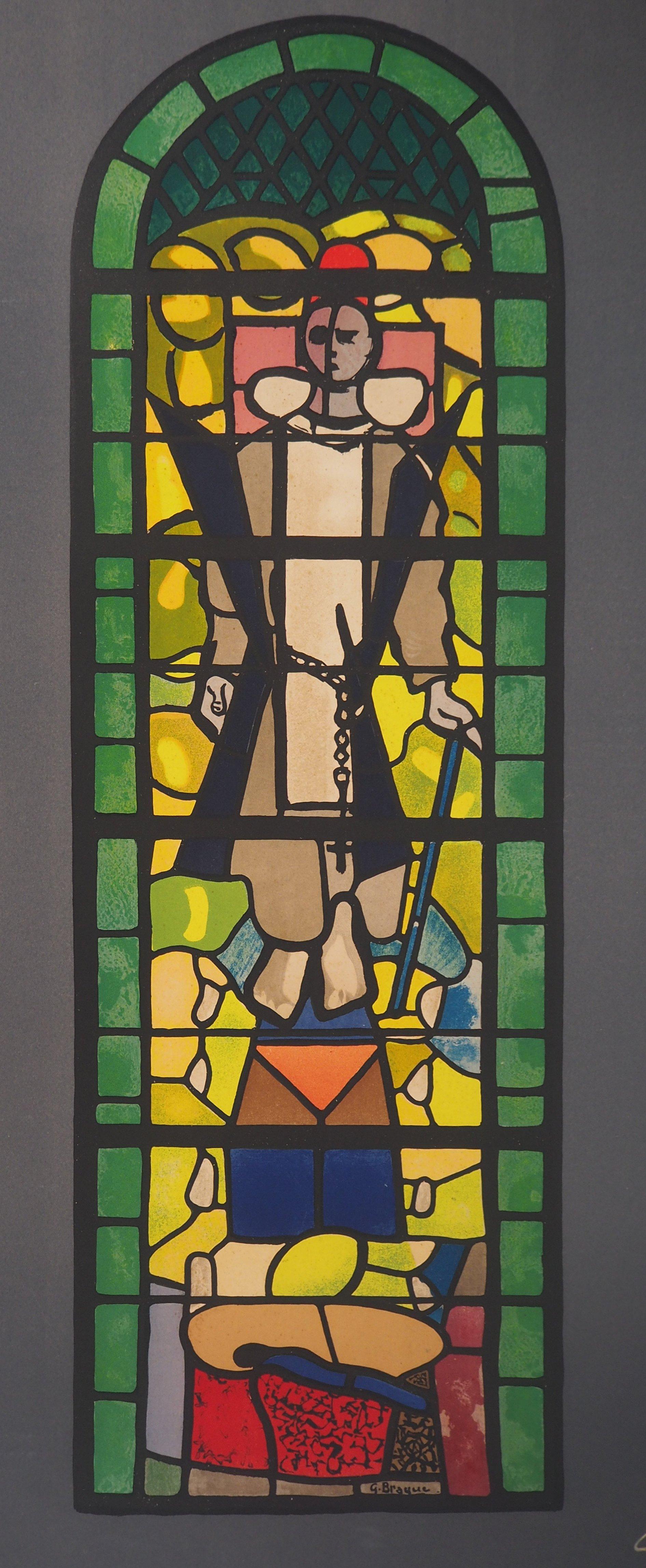 Saint Dominic - Original lithograph, Handsigned / 175 (Orozco #791) - Print by Georges Braque