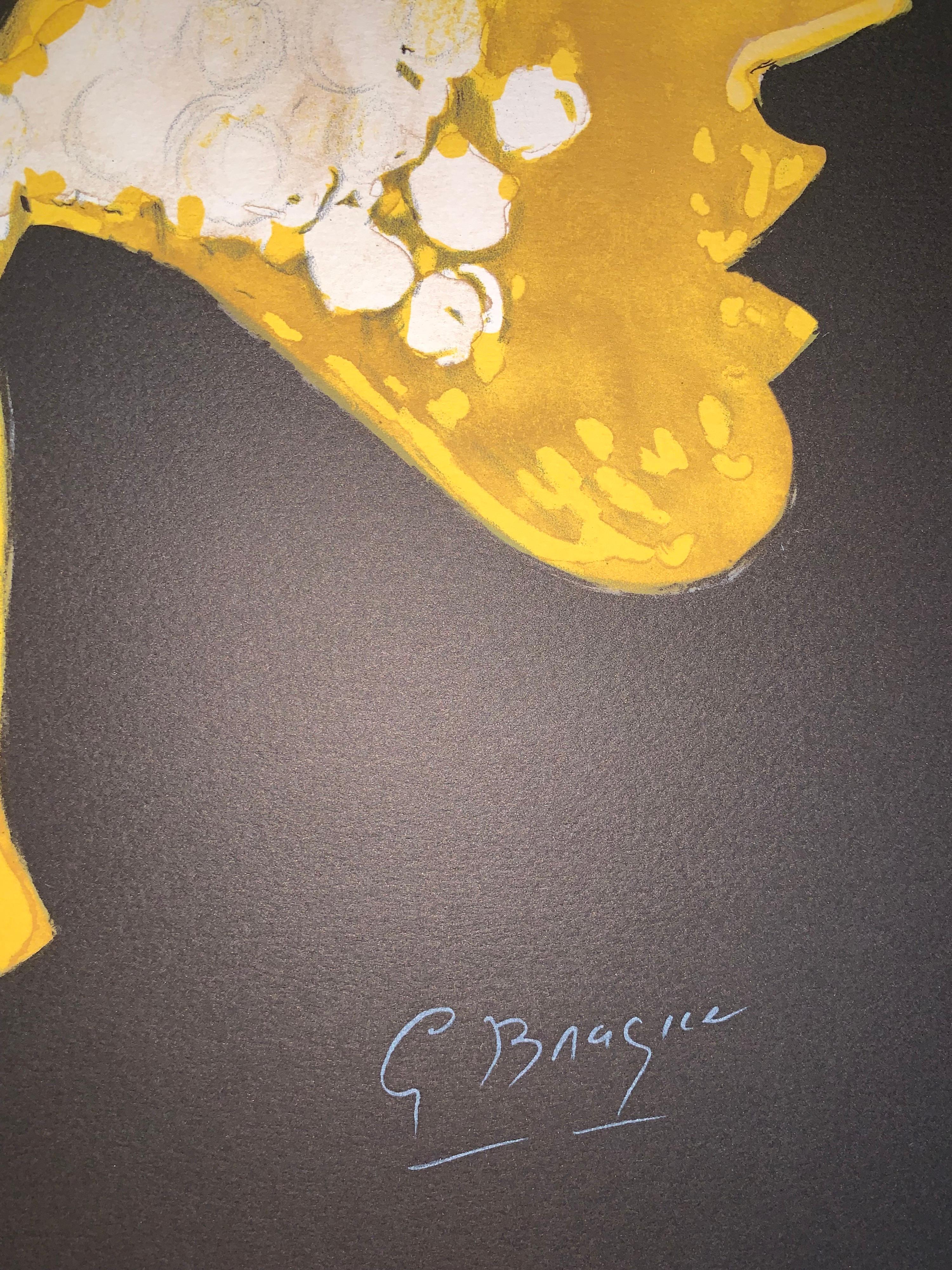 Séléné - nach Georges Braque - Lithographie - 1988 - Figurativer Druck – Print von (after) Georges Braque