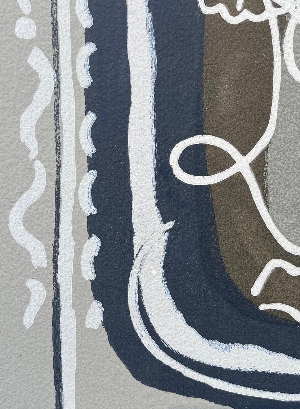 Si je mourais là-bas (Braun), Abstract Print, von Georges Braque