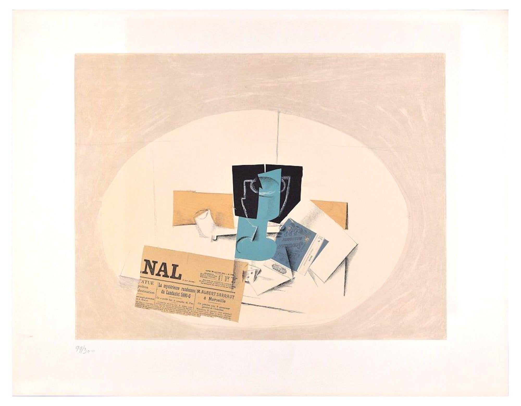 Georges Braque Abstract Print - Still Life - Original Lithograph for "Derrière Le Miroir" by G. Braque - 1956