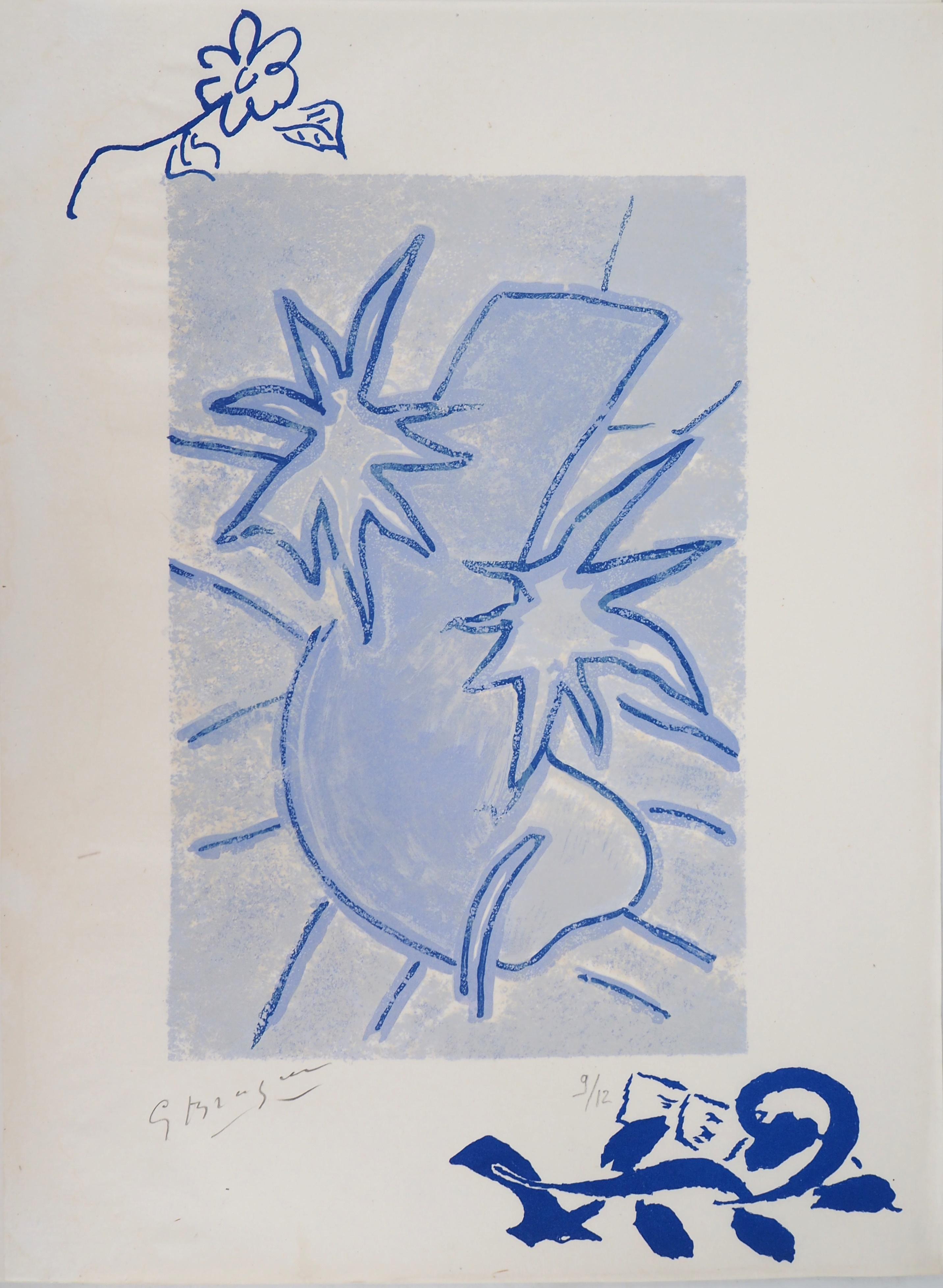 Georges Braque Landscape Print - Surrealist idea - Original lithograph, hand signed (Mourlot)