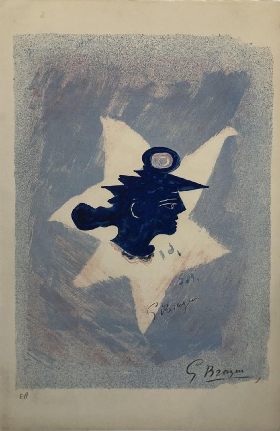 Georges Braque Abstract Print - Tête grecque 
