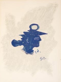 Tete Grecque, Lithograph by Georges Braque
