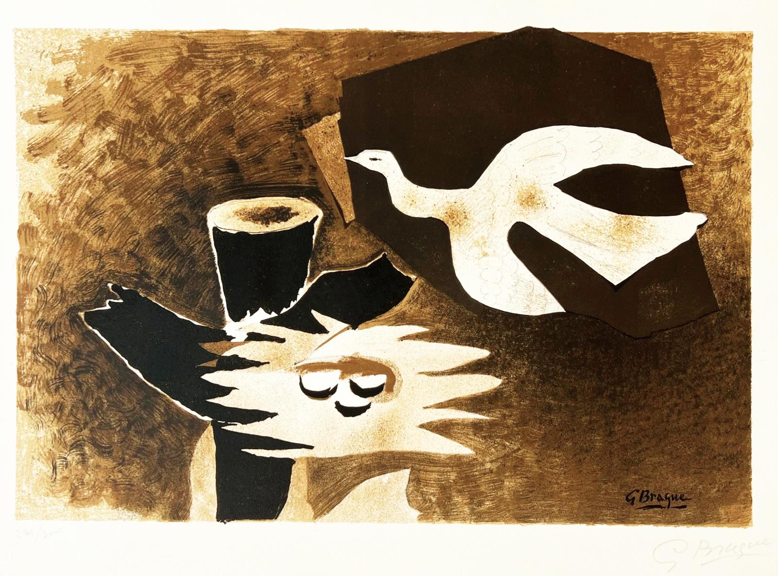 Georges Braque Abstract Print – Der Vogel und sein Nest