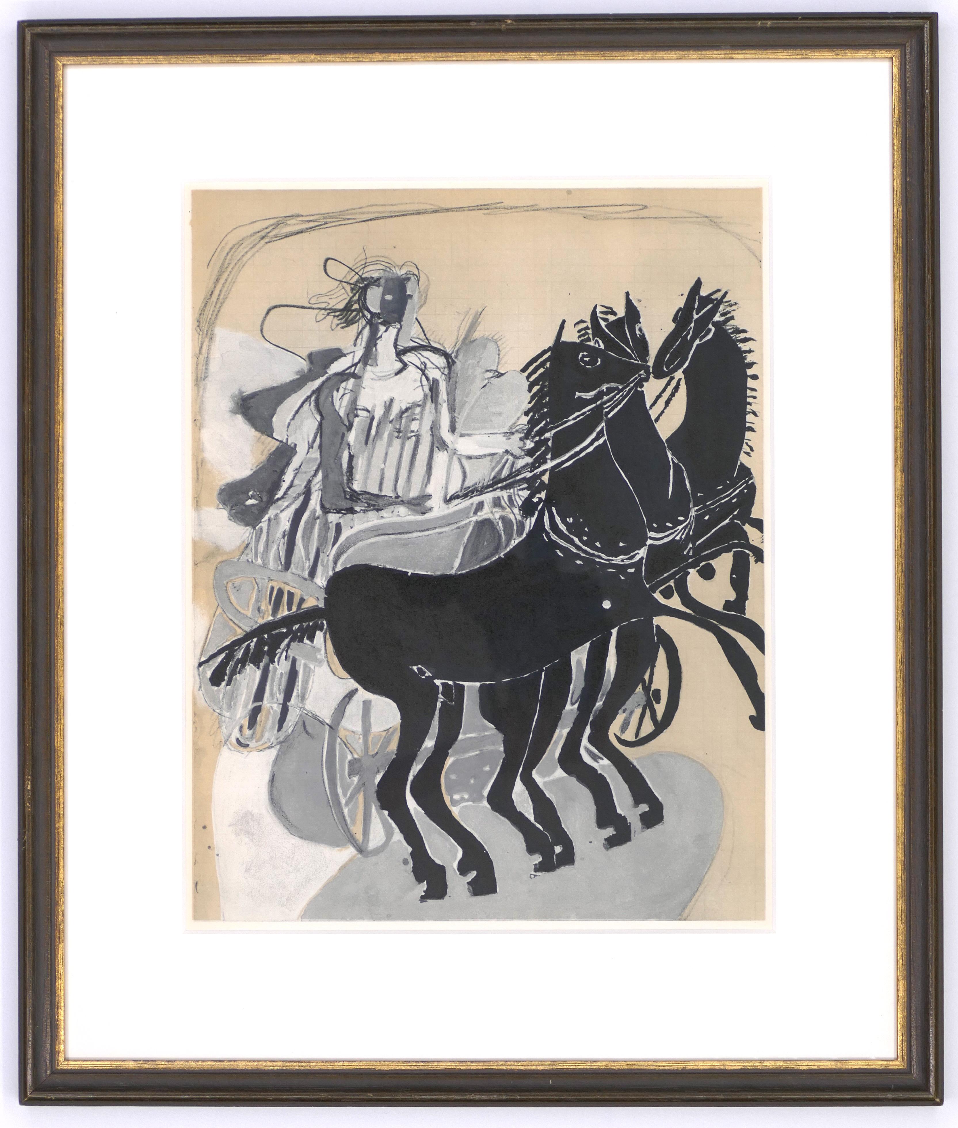 The Chariot - Original Lithograph by Georges Braque - 1955 1