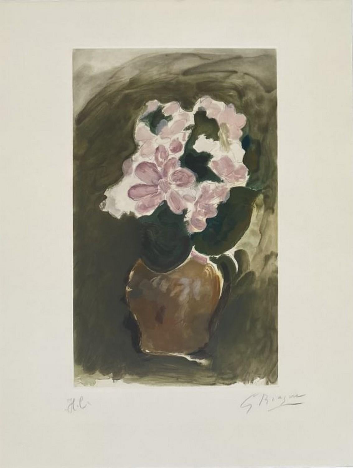 Georges Braque Abstract Print - The pink bouquet 
