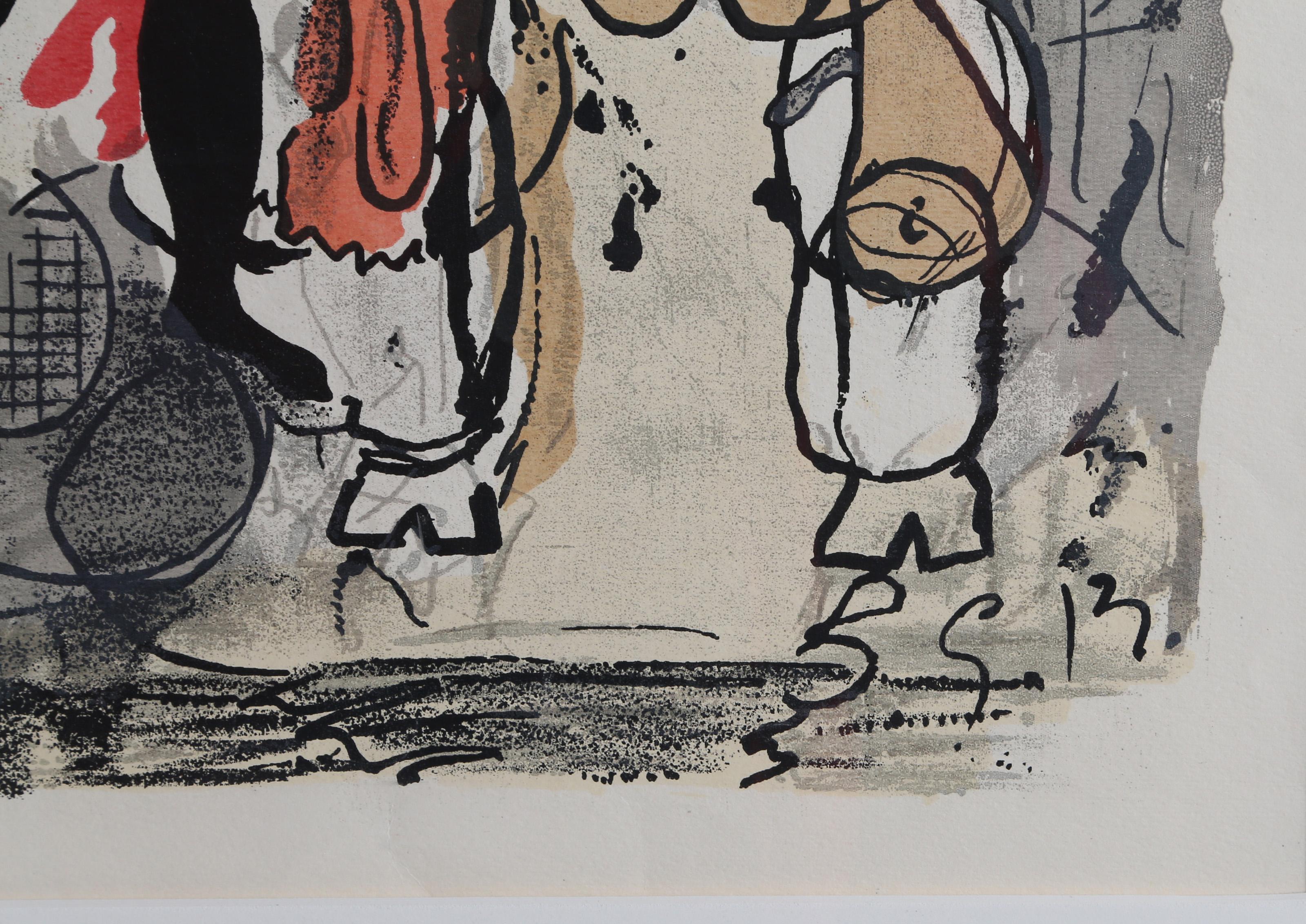 Torero, lithographie cubiste d'après Georges Braque en vente 1