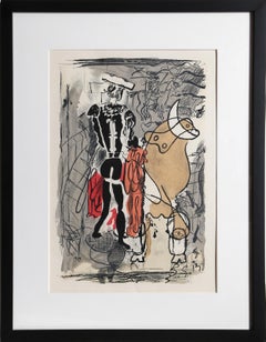 Torero, litografía cubista (after) Georges Braque