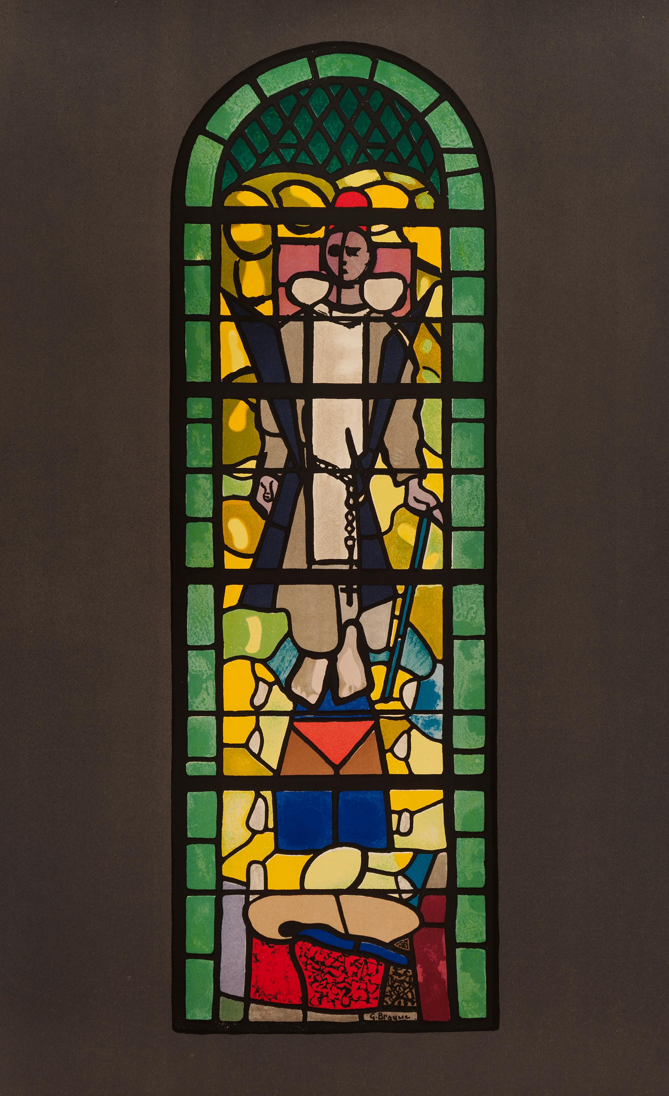 Questa litografia è stata stampata nel 1960 ed è basata sulla vetreria della chiesa di Saint Dominique a Varengeville, in Normandia, dove Braque aveva la sua casa di campagna. La gouache originale su cui si basa la vetrata è stata venduta all'asta
