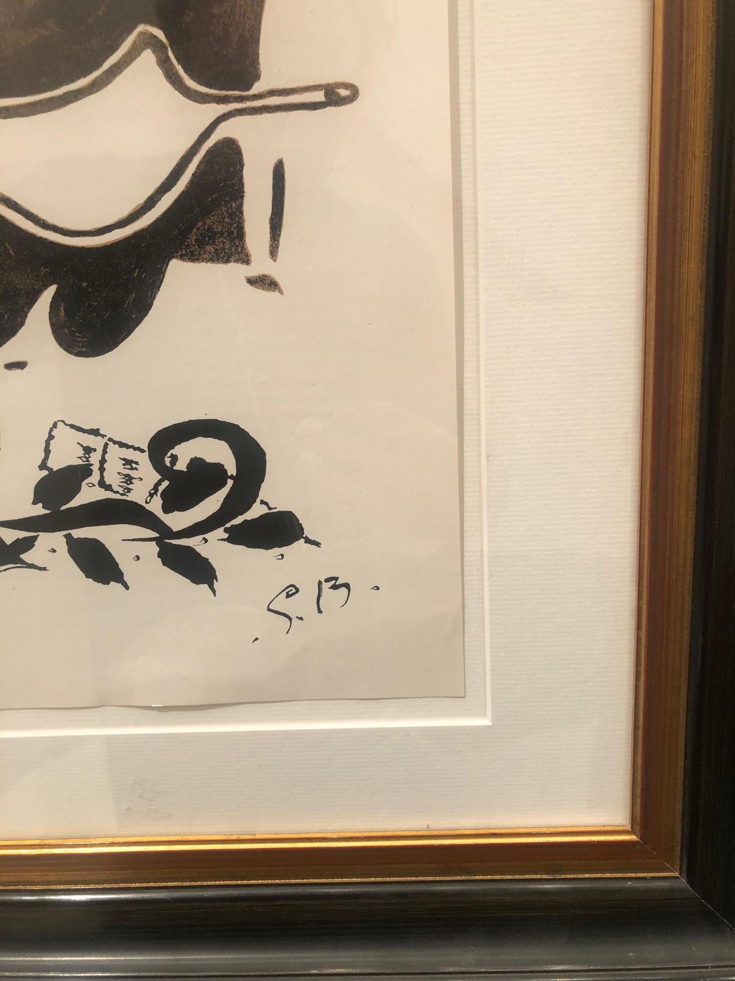 Colombe blanche - lithographie moderne originale du moderniste classique Georges Braque 2
