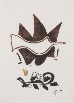 White Dove - original modern lithograph by classical modernist Georges Braque