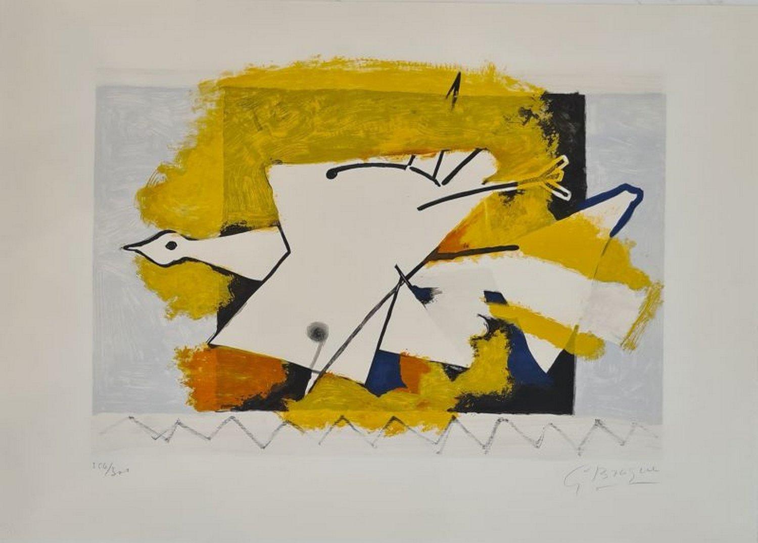 Georges Braque Abstract Print - Yellow bird