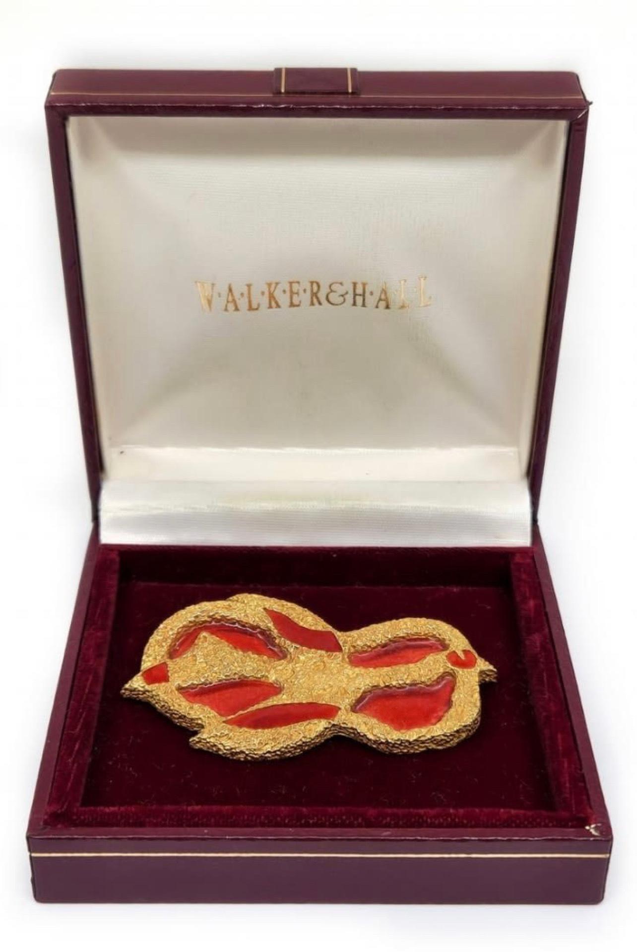 Raro broche escultura Georges Braque en esmalte de oro de 18 quilates