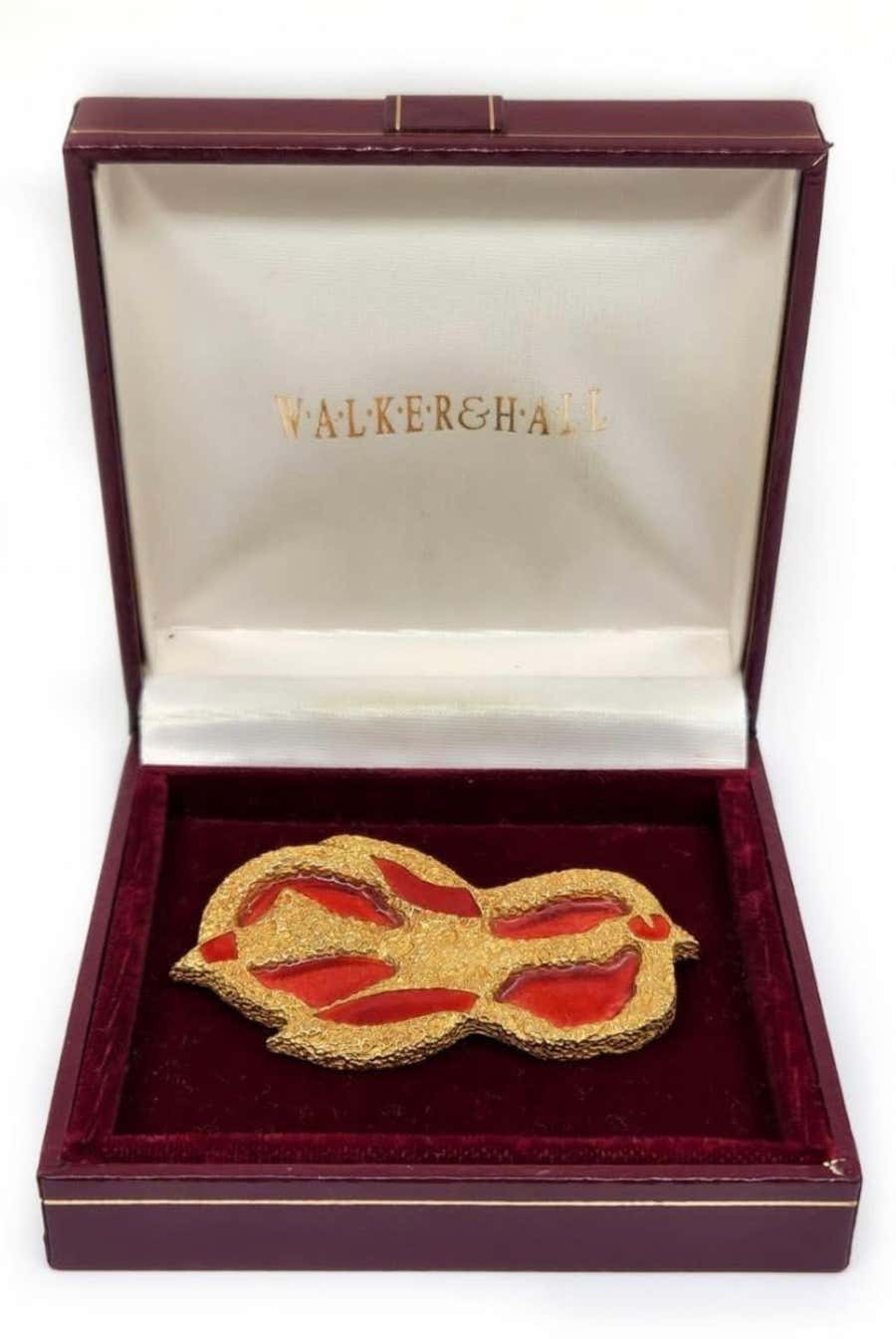 Rare 18 Karat Gold Enamel Georges Braque Sculpture Brooch