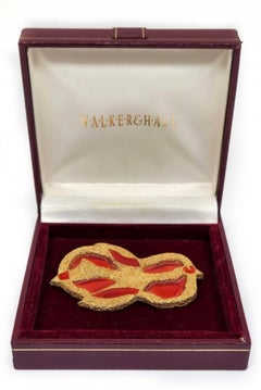 Raro broche escultura Georges Braque en esmalte de oro de 18 quilates