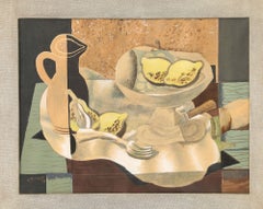 Georges Braque Nature morte, cruche et citrons Gravure