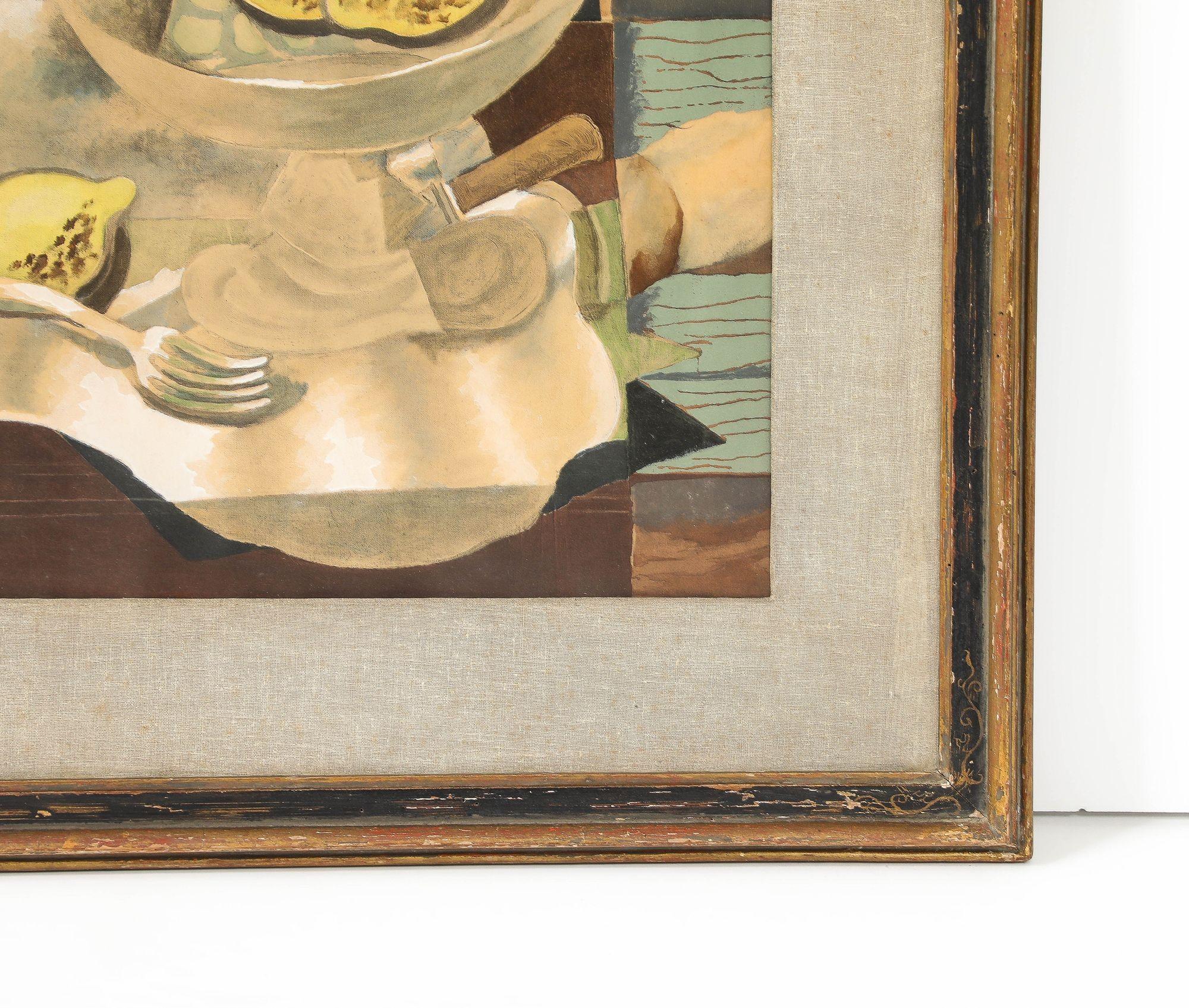 French Georges Braque Still Life, Jug and Lemons Print