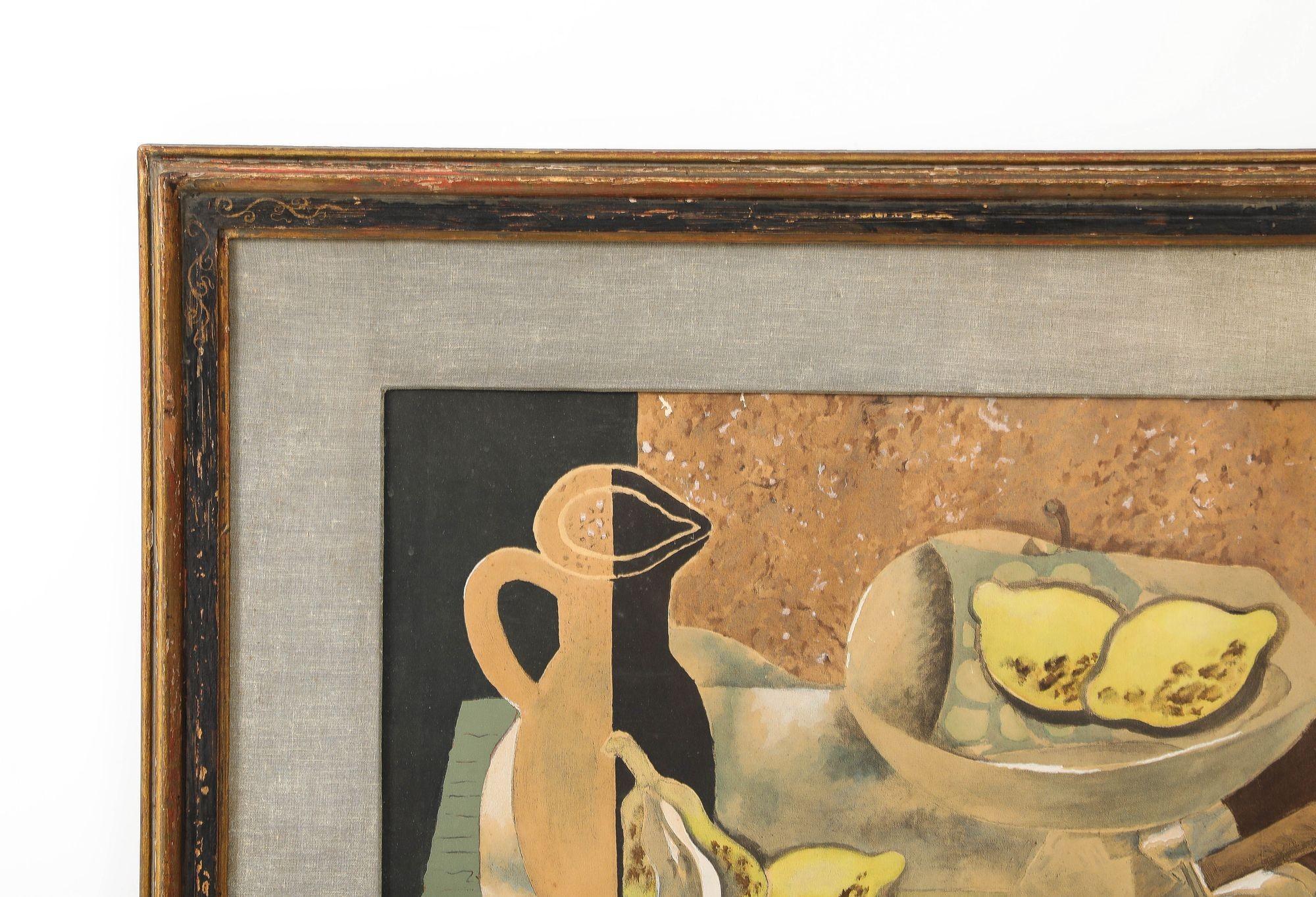 Georges Braque Still Life, Jug and Lemons Print In Good Condition In New York, NY