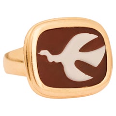 Georges Braque, Unique piece, 18K YG and Cornelian "Mounichos" Cameo Ring, 1960