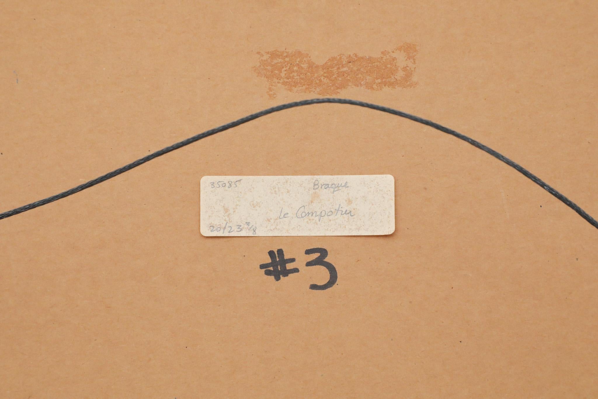 Georges Braque „Le Compote“ Lithographie, gerahmt im Angebot 4
