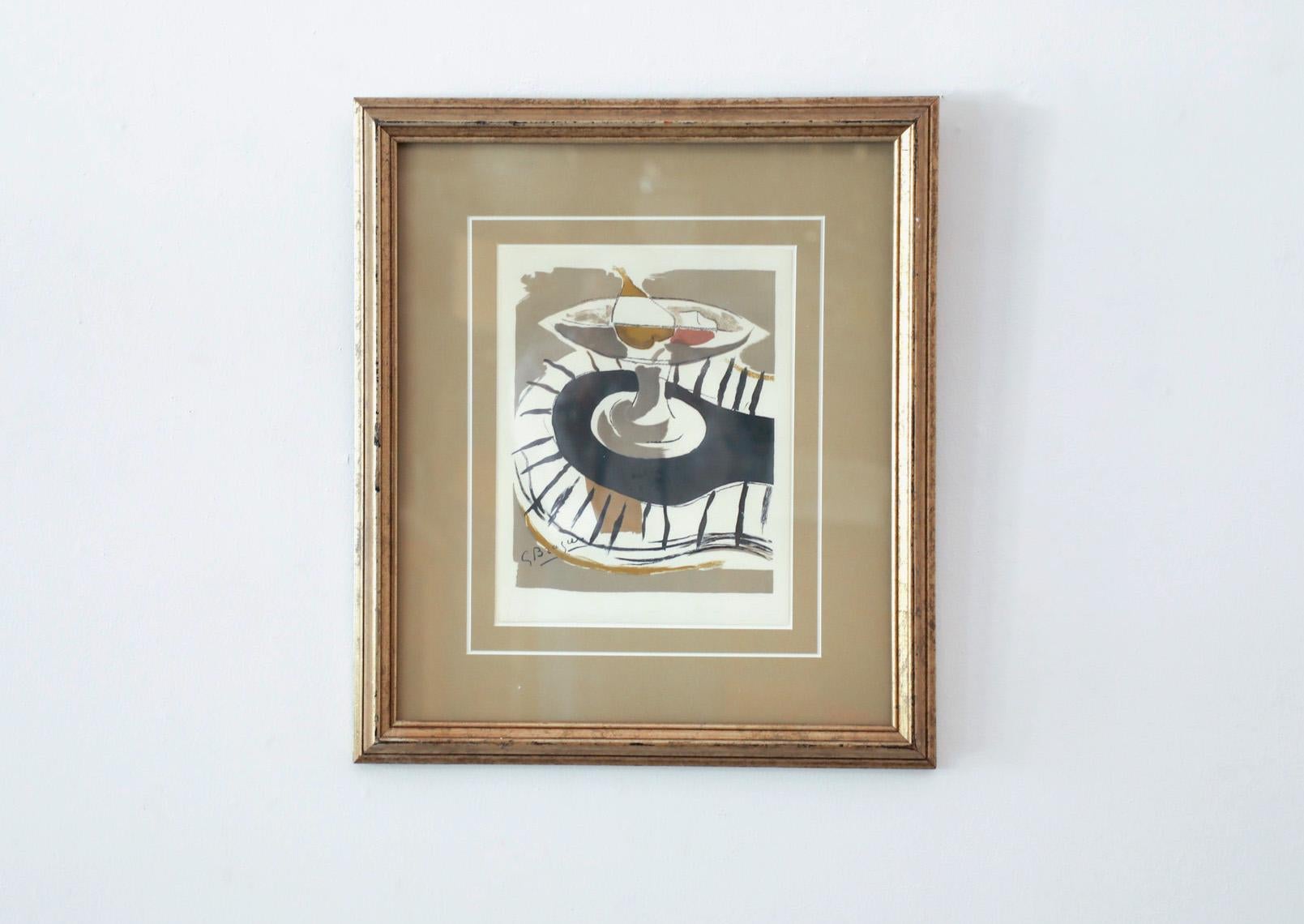 Georges Braque „Le Compote“ Lithographie, gerahmt im Angebot 7