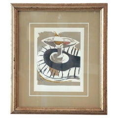 Retro Georges Braque "Le Compote" Lithograph, Framed
