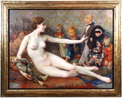 Desnudo "odalisque Aux Pantins" Escuela Moderna Belga Por Georges Brasseur 1930