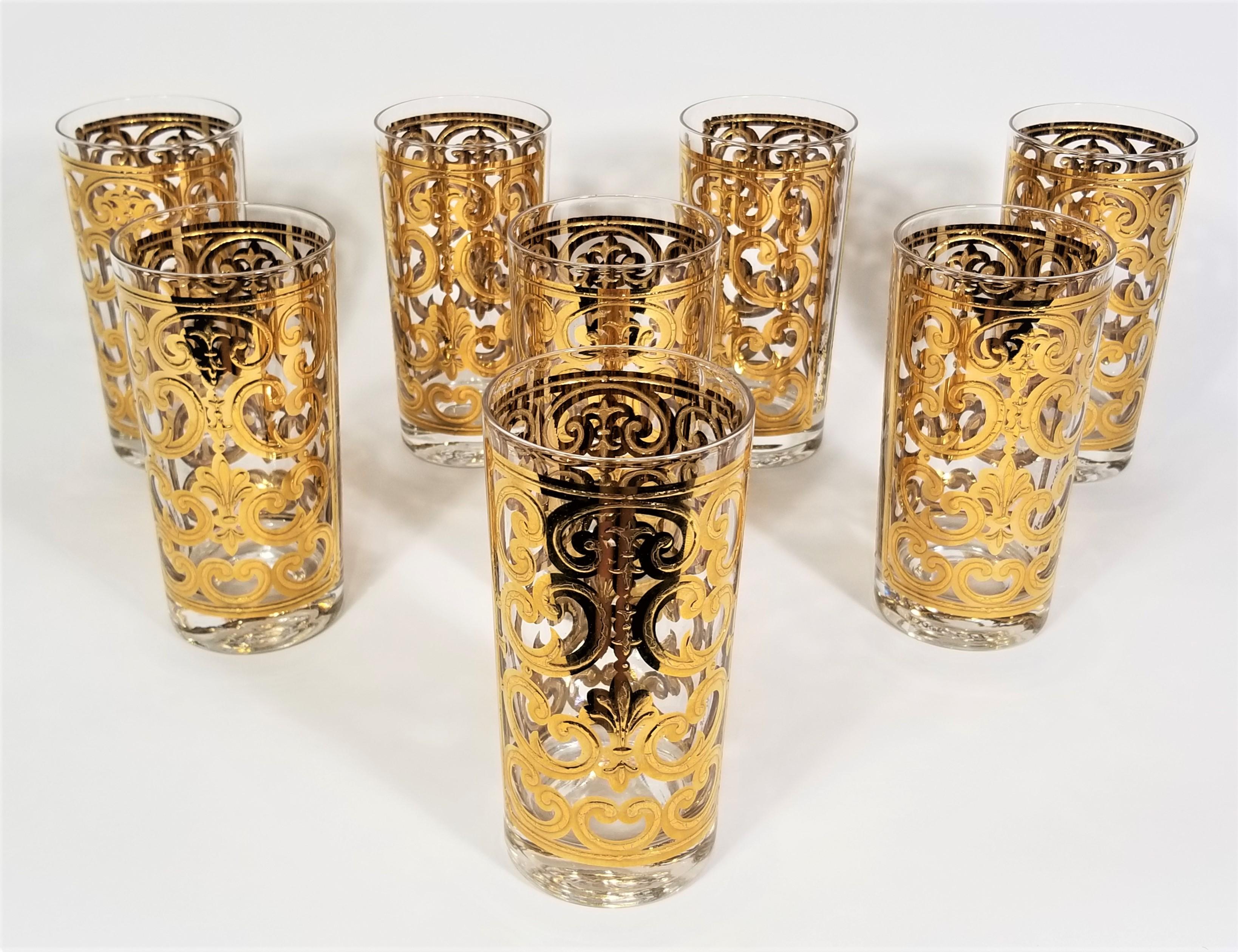 Georges Briard 22K Glassware Barware 1960s Mid Century For Sale 5